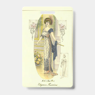 An elegant Fashion Plate Personalized Bookmark  Badge