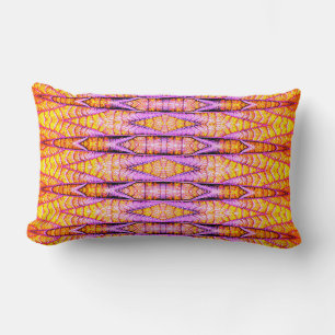 An elegant multicolor fabric pattern design lumba lumbar pillow