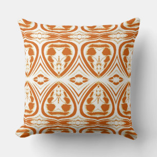 An elegant red & white fabric pattern design  th throw pillow