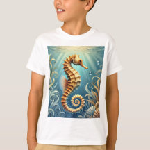 An elegant seahorse swimming underwater