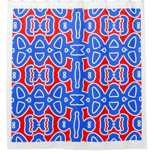 An elegant seamless blue red classic design  sho (Front)