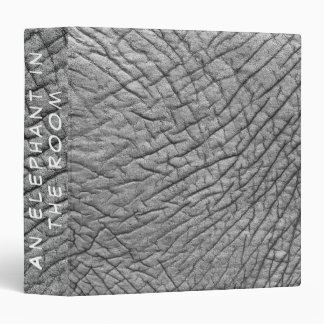 An elephant in the room skin photo with white text binder