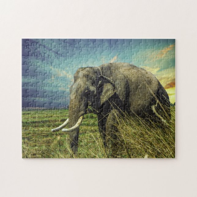 An Elephant Jigsaw Puzzle (Horizontal)