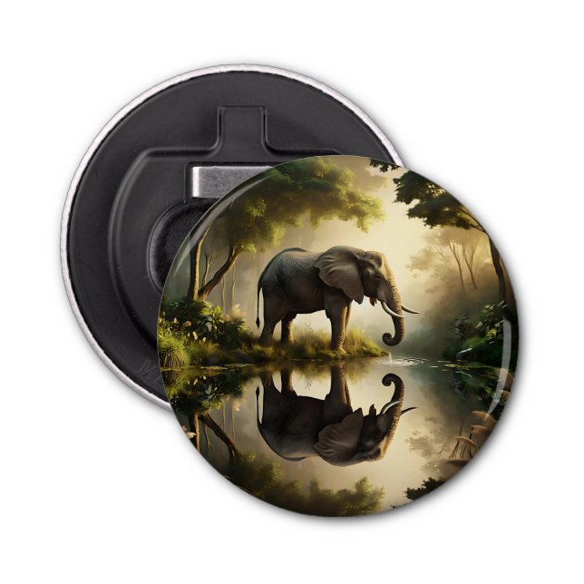 An Elephant's Reflection Bottle Opener (Front)