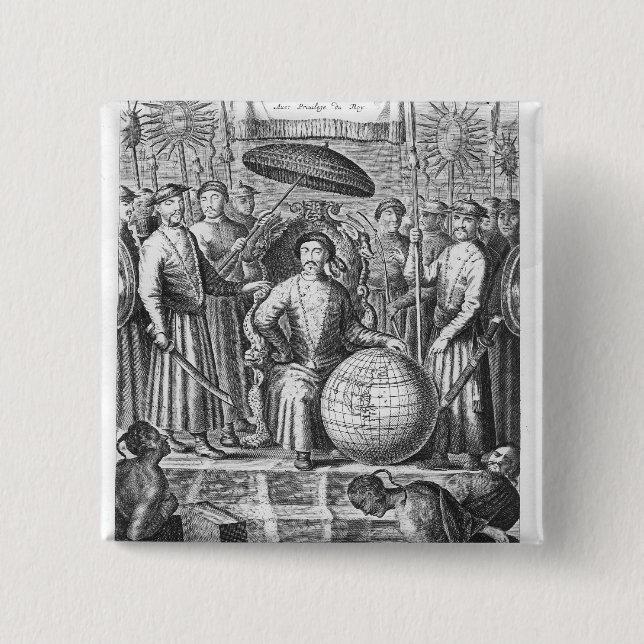 An Embassy from the East-India 2 Inch Square Button (Front)