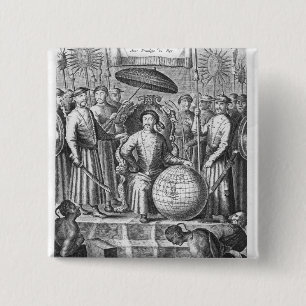 An Embassy from the East-India 2 Inch Square Button