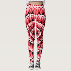 An embossing art red "Ratti_Creative_Arts"  Legg Leggings