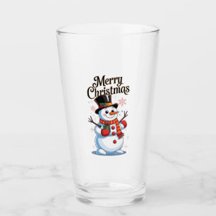 An enchanted Christmas: a smiling snowman Glass
