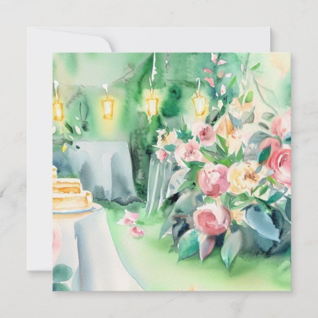 An Enchanted Garden: Tea Soiree, A Baby Shower Invitation (Front)