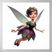 An enchanted magical little cartoon Fairy