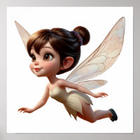 An enchanted magical little cartoon Fairy