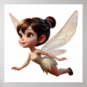 An enchanted magical little cartoon Fairy Poster