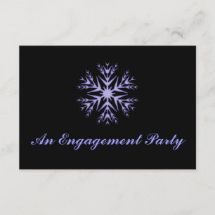 "An Engagement Party" - Winter Blue Snowflake (a) Invitation