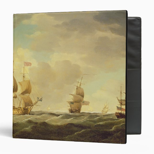 An English Flagship Under Easy Sail in a Moderate Binder (Front/Inside)