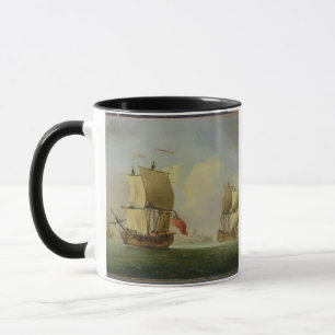 An English Sloop and a Frigate in a Light Breeze ( Mug
