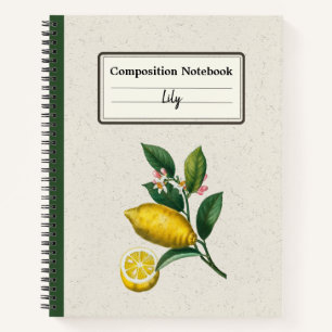 An Enlarged Version of Lemon Personalized Comp Notebook