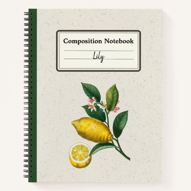 An Enlarged Version of Lemon Personalized Comp Notebook (Front)