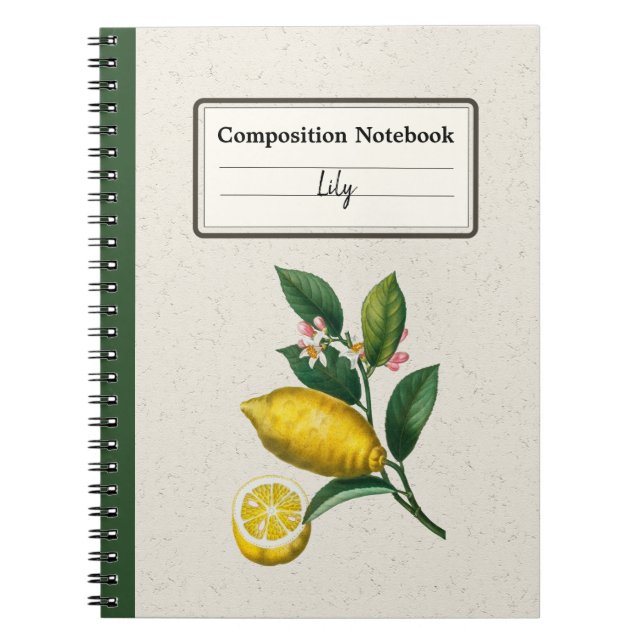 An Enlarged Version of Lemon Personalized Comp Notebook (Front)