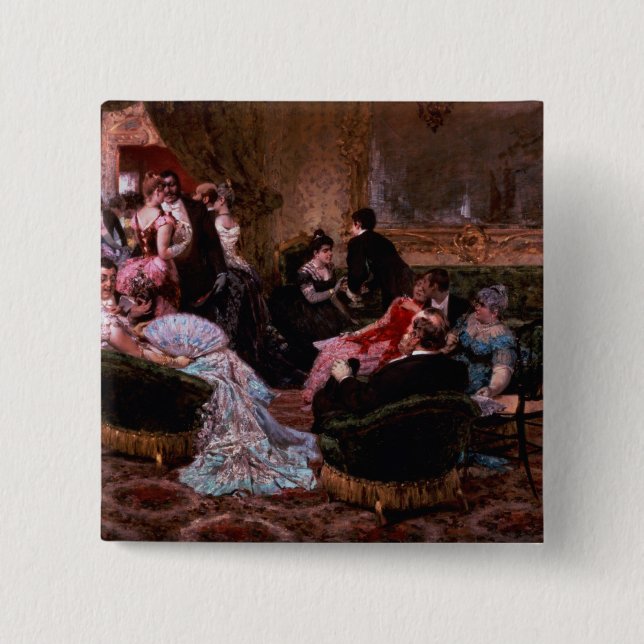 An Entertaining Evening 2 Inch Square Button (Front)