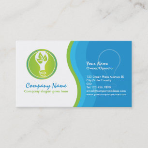 an environmentally friendly electrician business business card