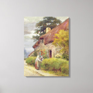 An evening gossip canvas print