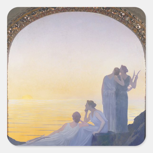 An Evening in Ancient Times, 1908 Square Sticker (Front)