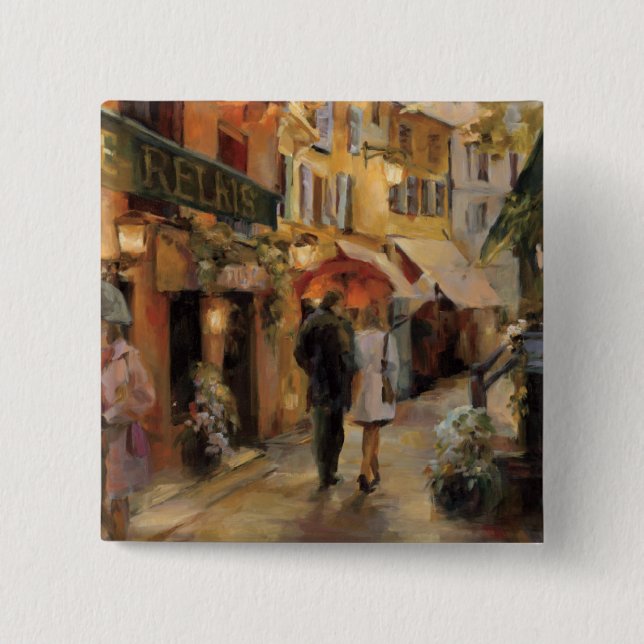 An Evening in Paris 2 Inch Square Button (Front)