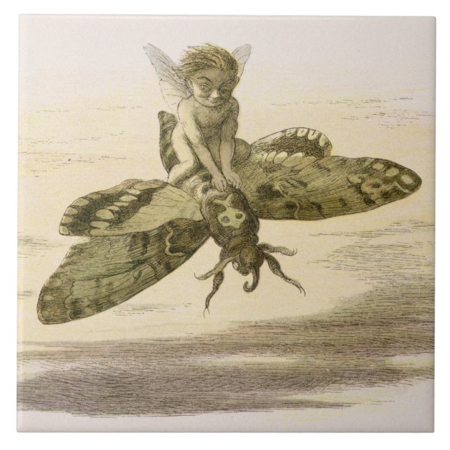 An Evening Ride, illustration from 'In Fairyland: Tile (Front)