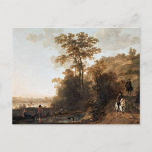 An Evening Ride near a River Aelbert Cuyp Postcard
