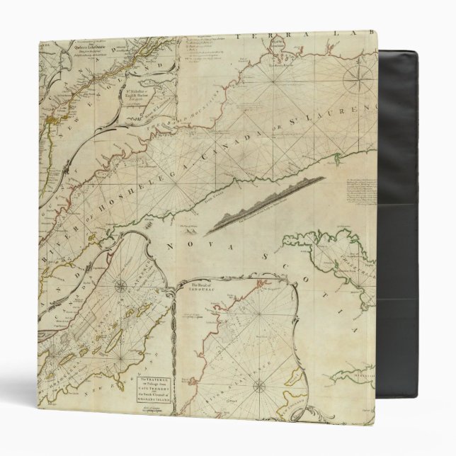 An Exact Chart of the River St Lawrence Binder (Front/Inside)