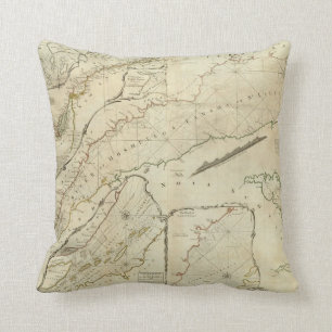 An Exact Chart of the River St Lawrence Throw Pillow