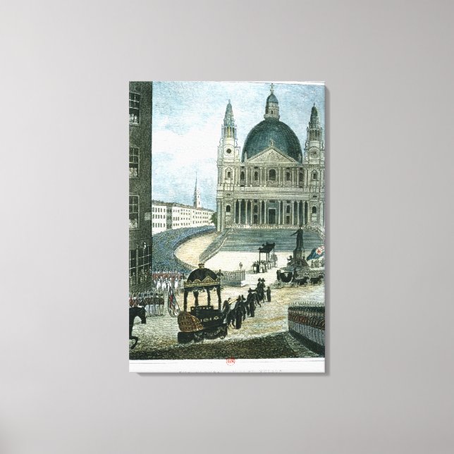 An exact representation of the grand funeral car canvas print (Front)