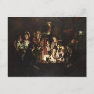 An Experiment on a Bird in an Air Pump by Wright Postcard