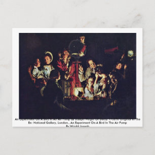 An Experiment On A Bird In An Air Pump Postcard