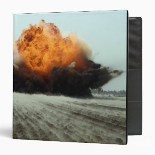 An explosion erupts binder