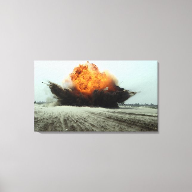 An explosion erupts canvas print (Front)