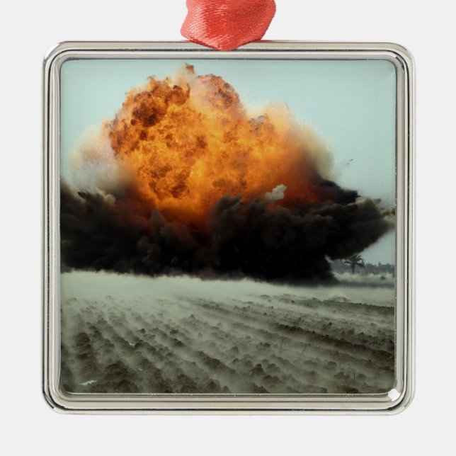 An explosion erupts metal ornament (Front)