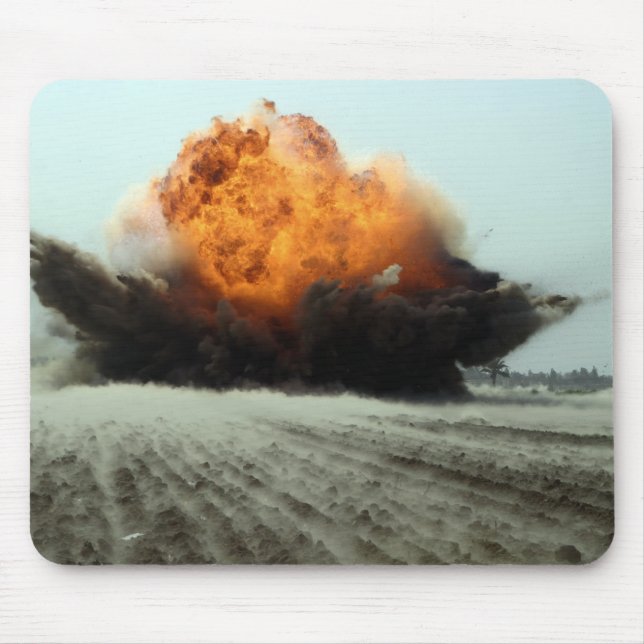 An explosion erupts mouse pad (Front)