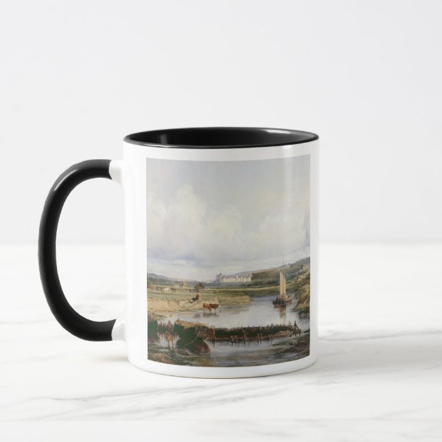 An Extensive River Landscape with a View of the Ch Mug (Left)