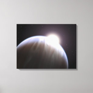 An extrasolar planet with its parent star canvas print