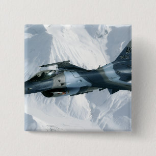 An F-16 Aggressor 2 Inch Square Button