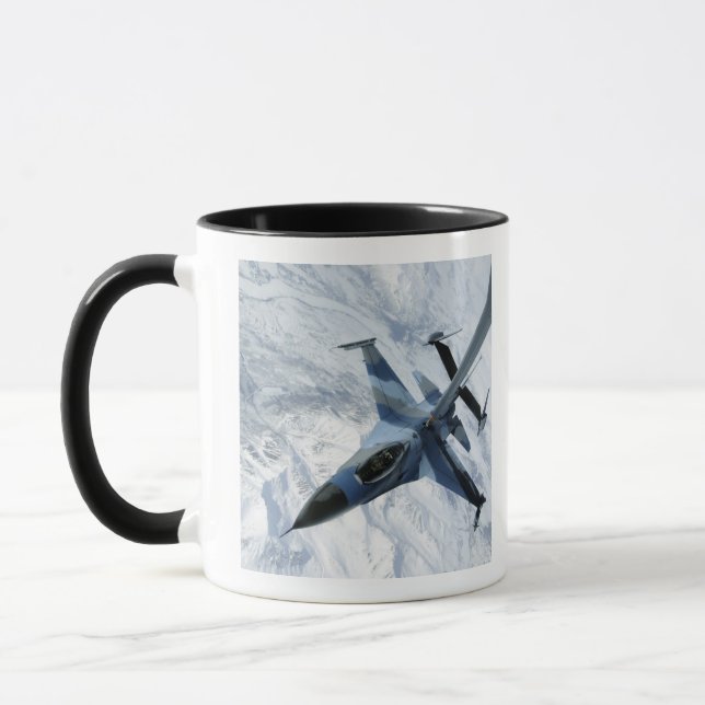 An F-16 Aggressor sits in contact position Mug (Left)