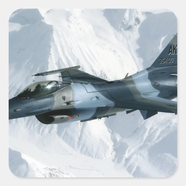 An F-16 Aggressor Square Sticker (Front)
