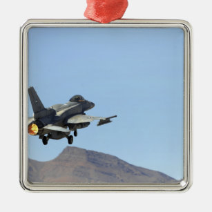 An F-16E from the United Arab Emirates Metal Ornament