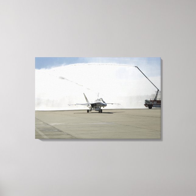 An F-18 aircraft Canvas Print (Front)