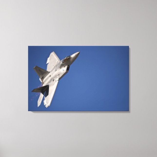 An F-22 Raptor aircraft Canvas Print (Front)