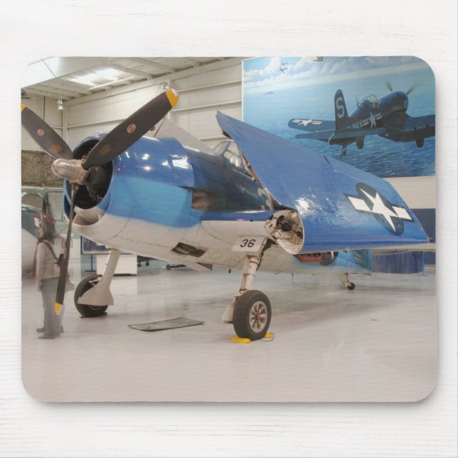 An F-6F Hellcat World War II fighter plane at Mouse Pad (Front)