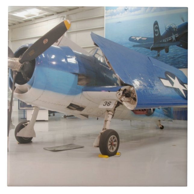 An F-6F Hellcat World War II fighter plane at Tile (Front)