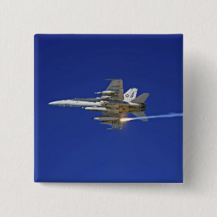 An F/A-18C Hornet 2 Inch Square Button