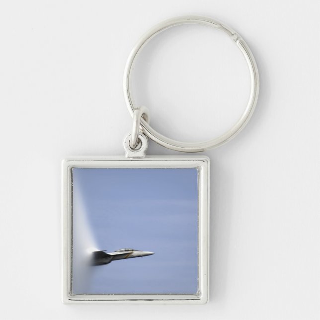 An F/A-18E Super Hornet reaches the speed of so Keychain (Front)